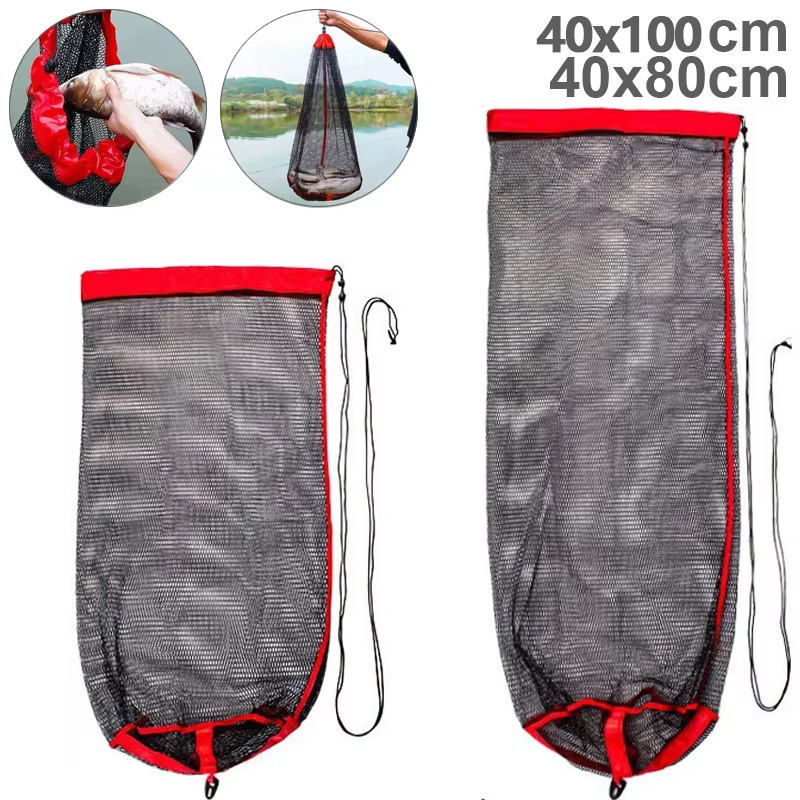 Fish Net Handle - Borsa a rete da pesca pieghevole