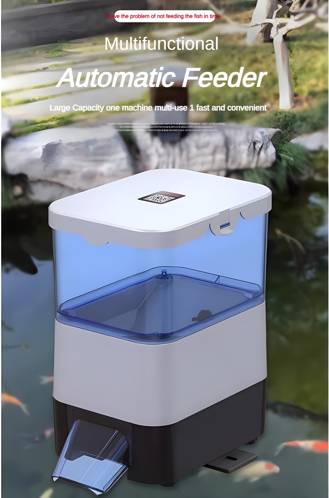 Aquarium Fish Auto Feeder - EVNICE Distributore Automatico di Cibo per