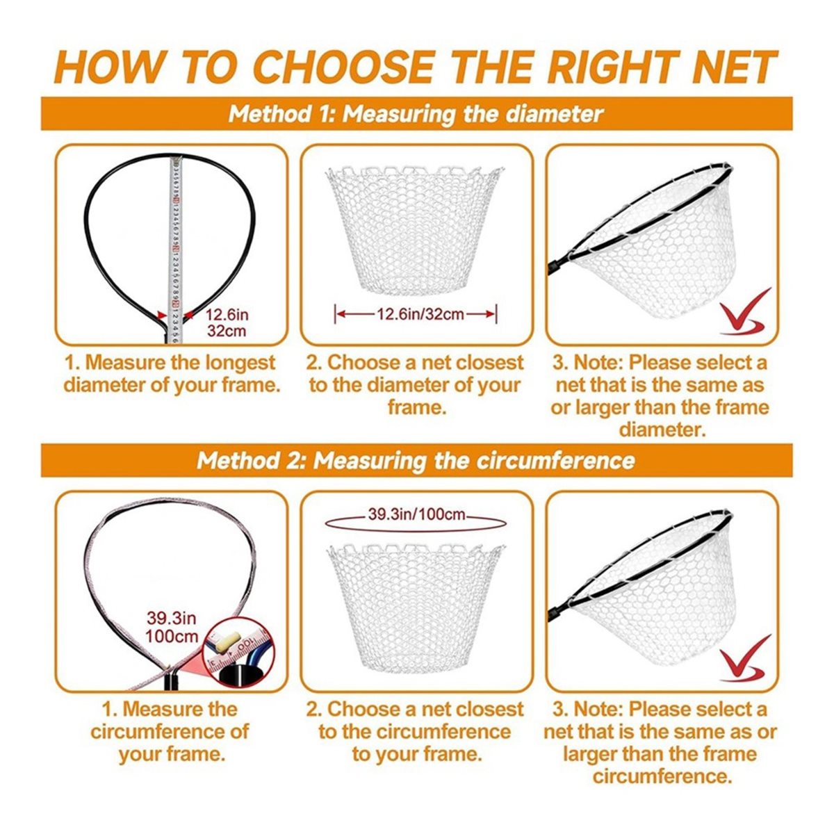 Fish Net Handle - Salego 2 Pezzi Rete da Pesca