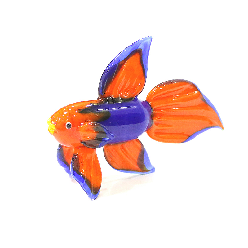 Fish Toy In Aquarium - Arancione vetro di Murano pesce tropicale