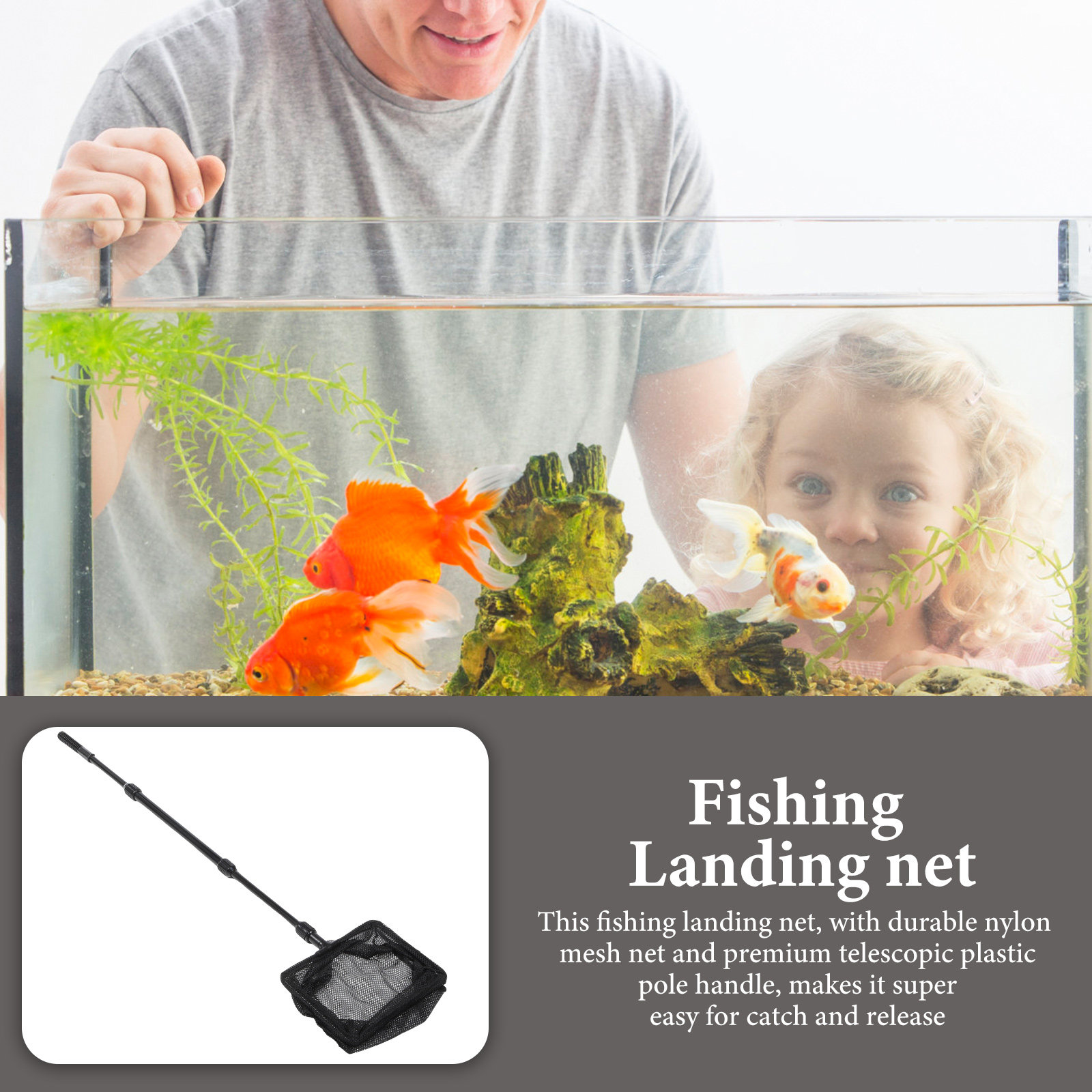 Fish Net Handle - Rete da Pesca Estensibile con Manico