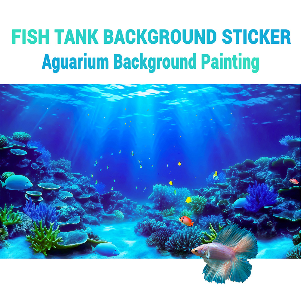 Aquarium Fish Paradise - Decorazione per Acquario 'Paradiso Corallino', Adesivo