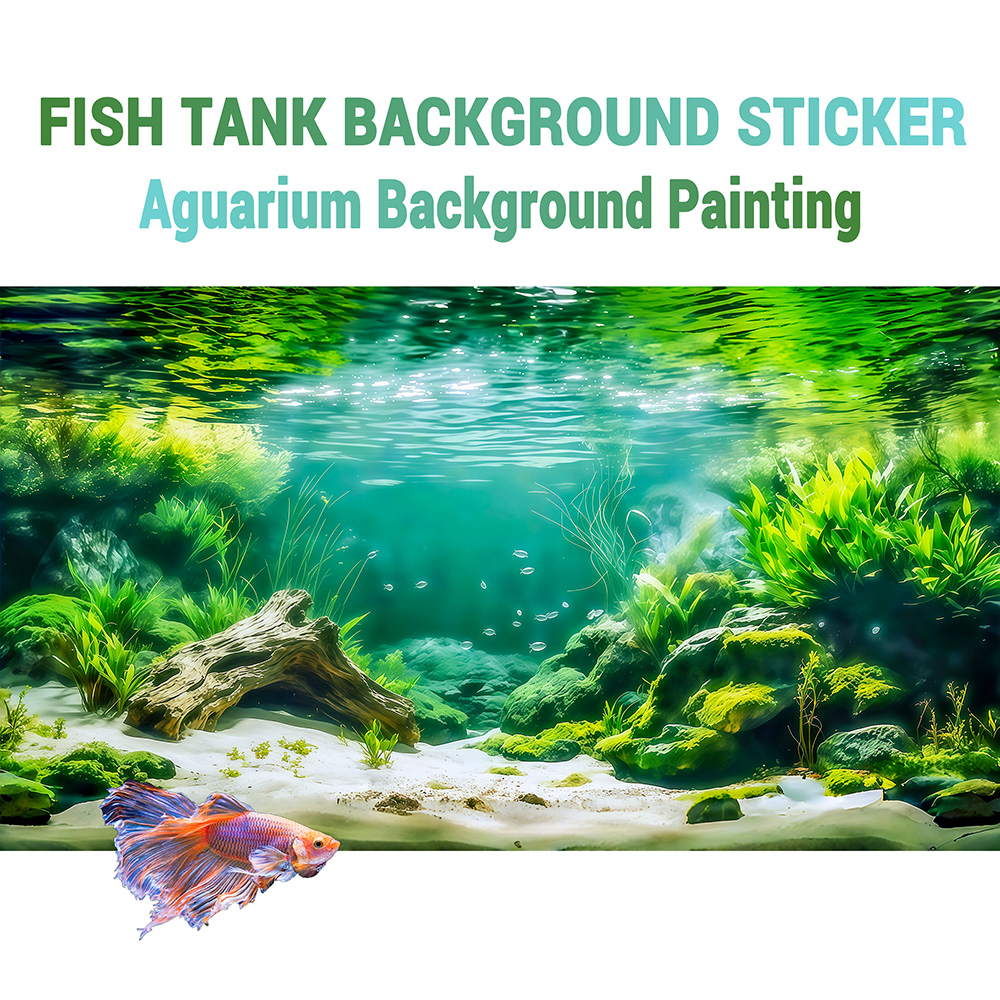 Aquarium Fish Background - Rami di fiume sul fondo, dipinto