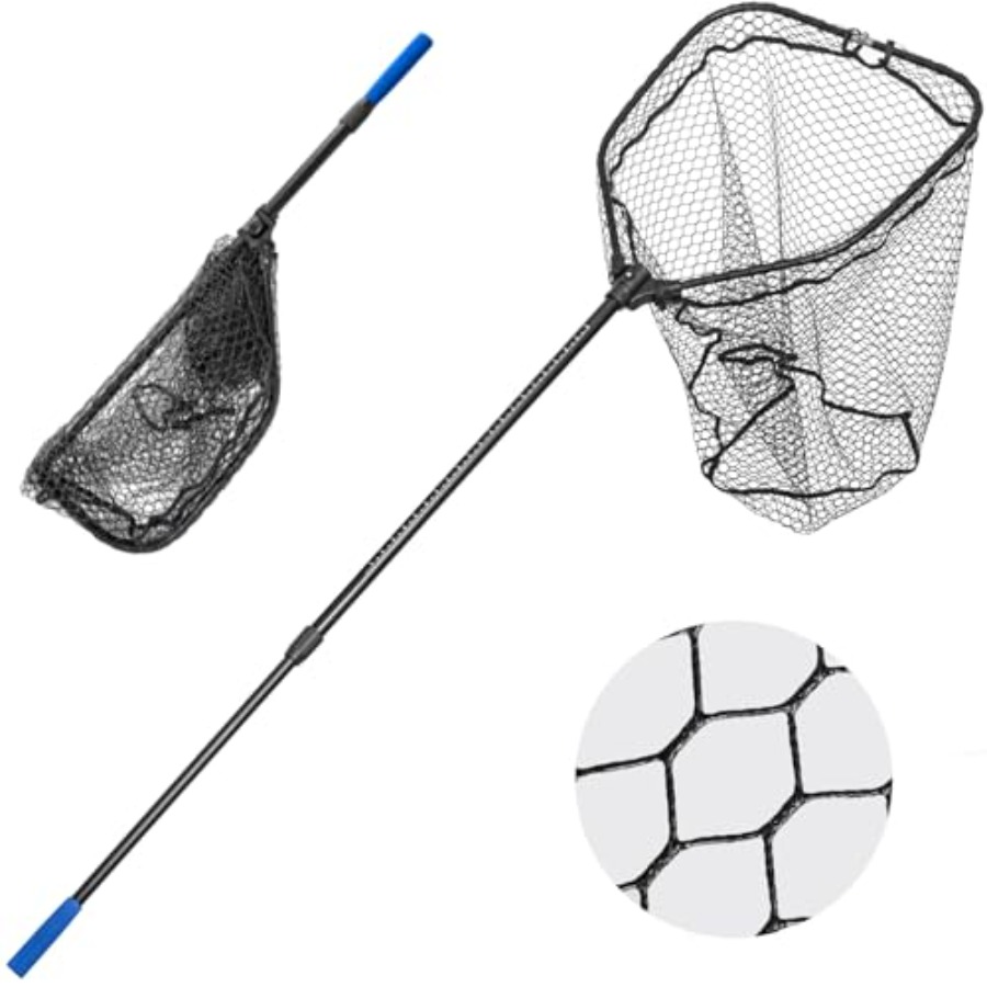 Fish Net Handle - Guadino Pieghevole Lungo, Grande Rete da