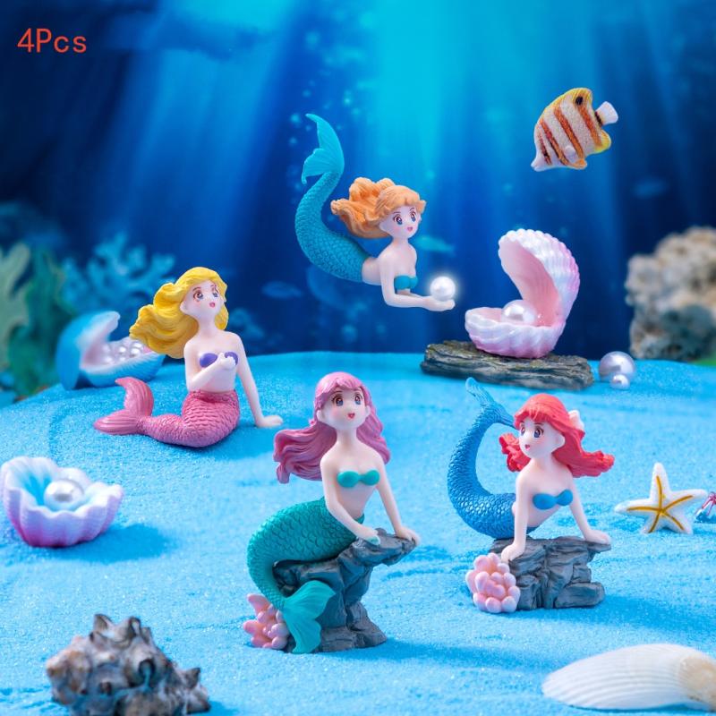 Set di 4 Ornamenti in Plastica - Aquarium Fish For Sale Online recensione e prezzo