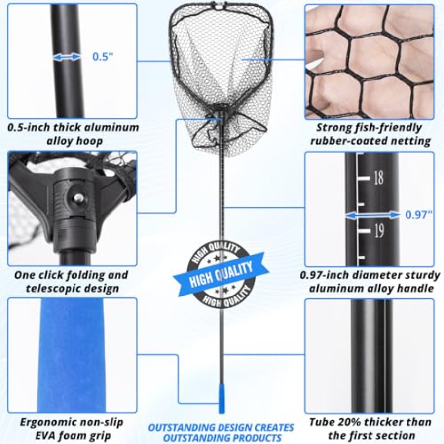 Guadino Pieghevole Lungo, Gran - Fish Net Handle recensione e prezzo